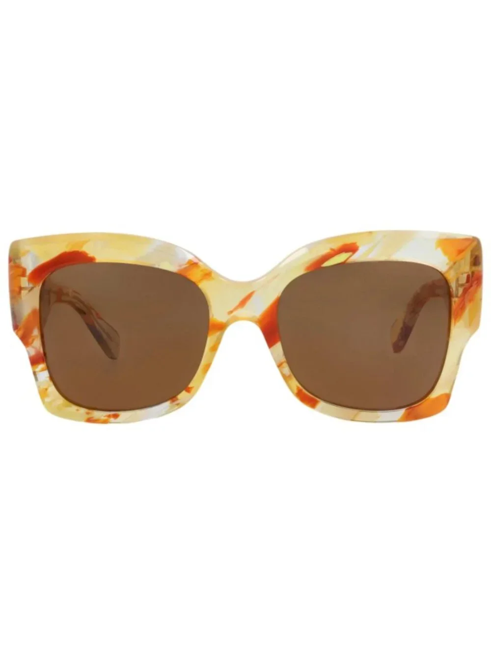 New Chloé Women's Sunglasses Square Rectangle Recycled Acetate Frame Bronze